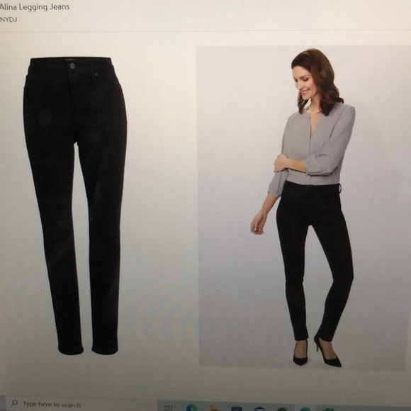 NYDJ Alina Legging Liftxtuck Black 8 Long - Picture 14 of 14